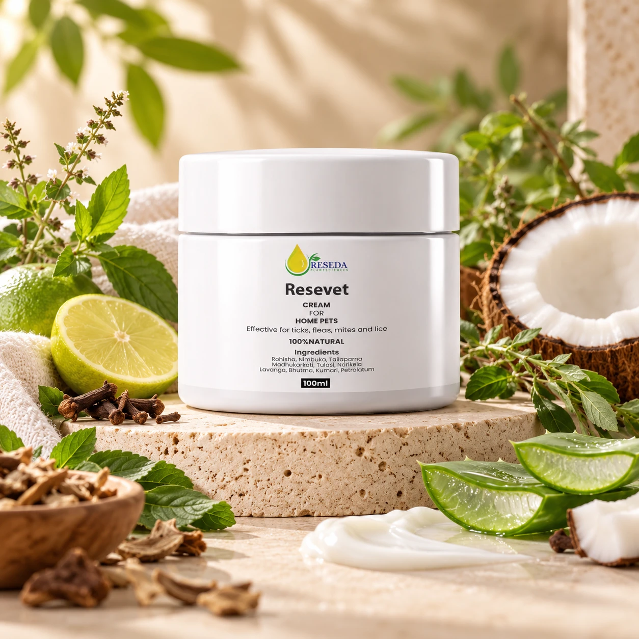 Resevet cream for home pets