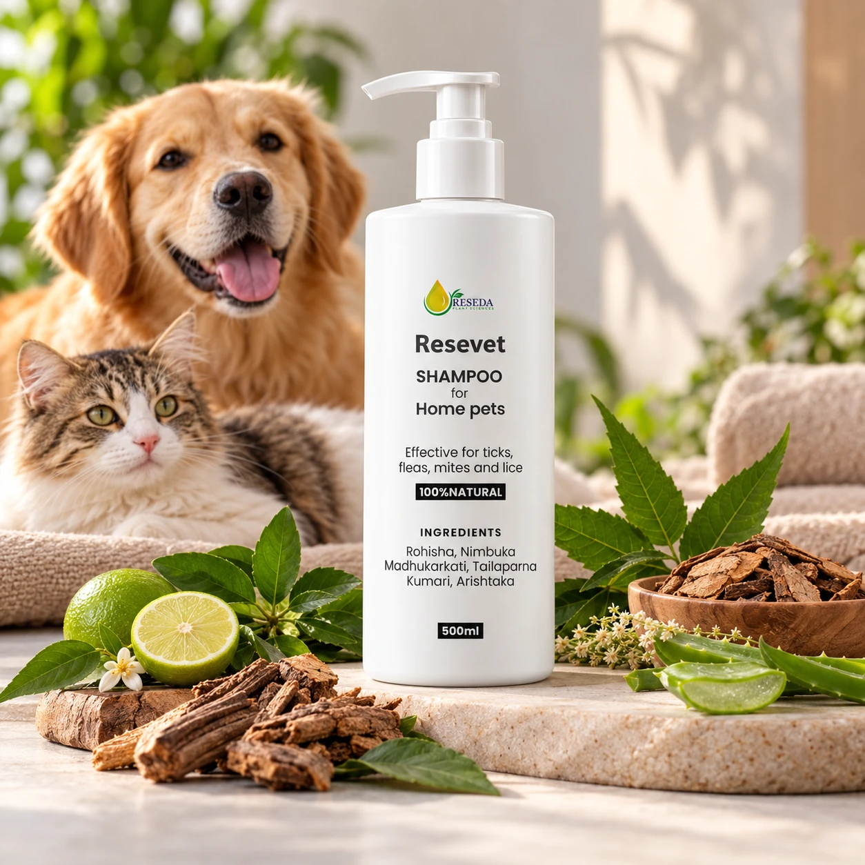 Resevet shampoo for home pets